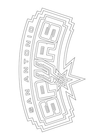 San Antonio Spurs Logo  Coloring Page